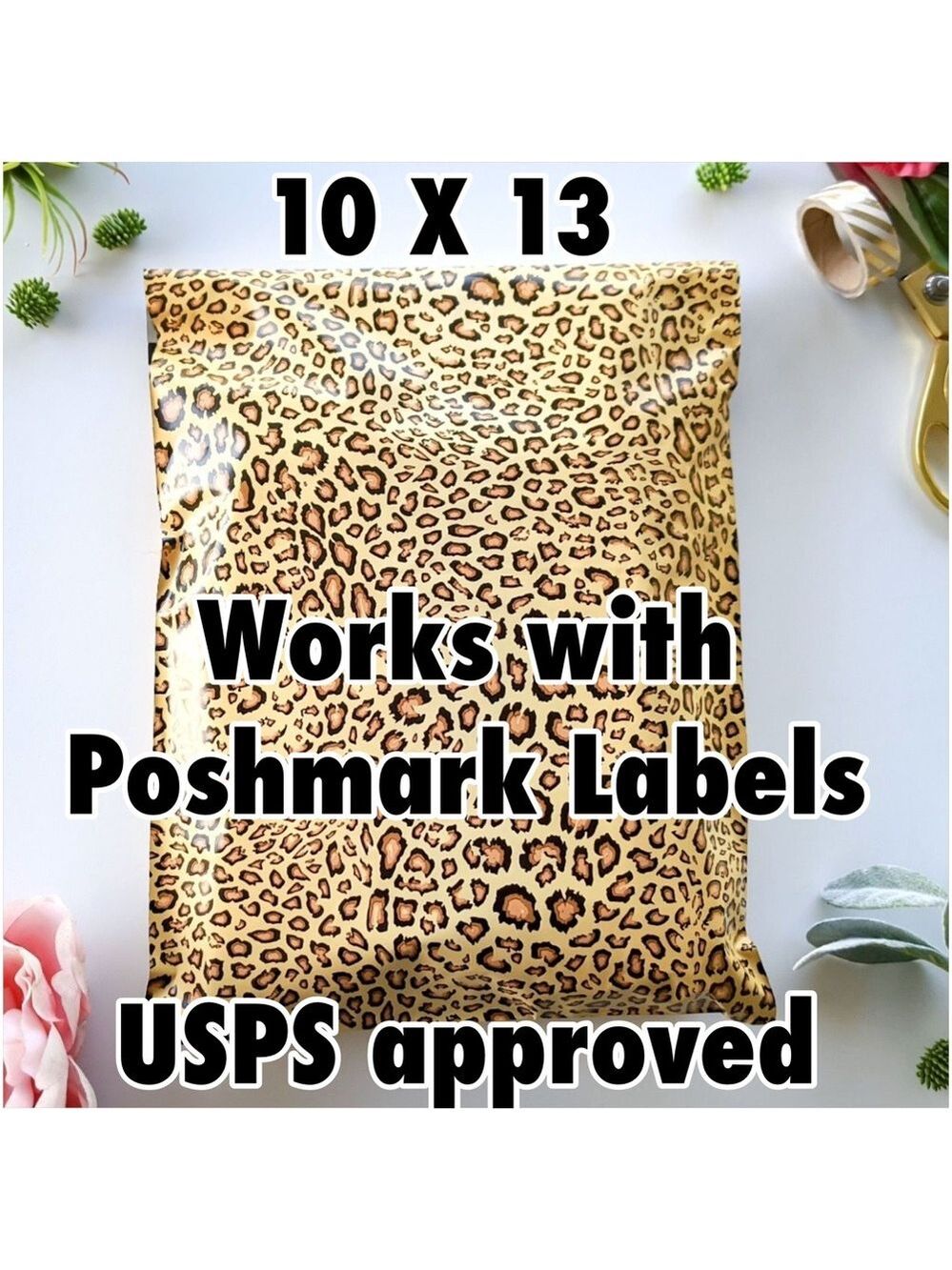 50 10X13 Poly Mailers Leopard PRICE IS FIRM - Picture 6 of 11